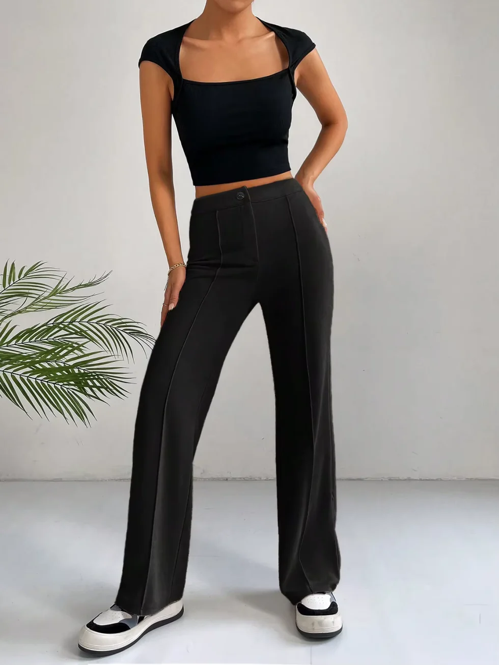 The High Waist Straight Leg Pants