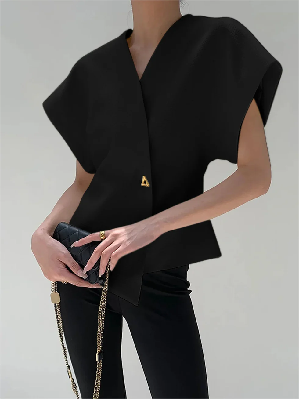 The Asymmetric V Neck Vest Top