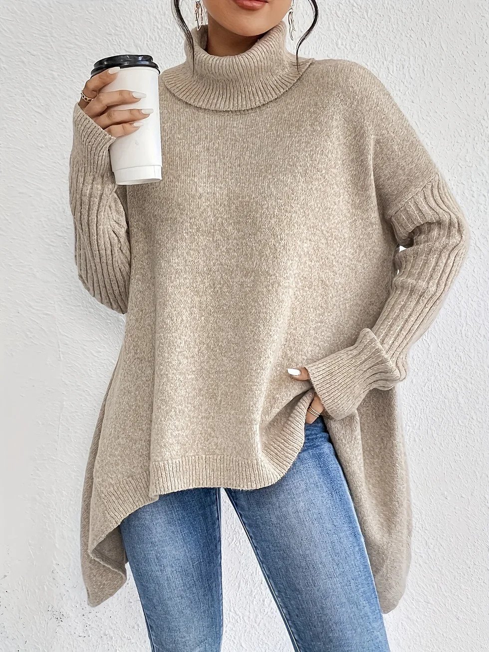 The Loose Turtleneck Knit Sweater