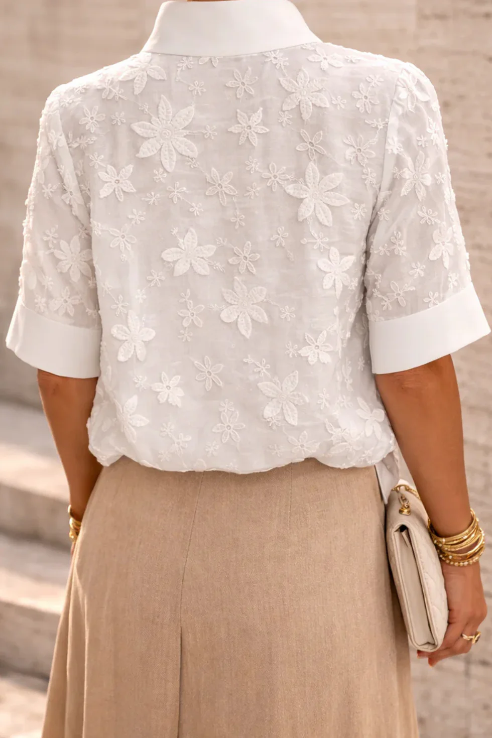 The White High Neck Blouse