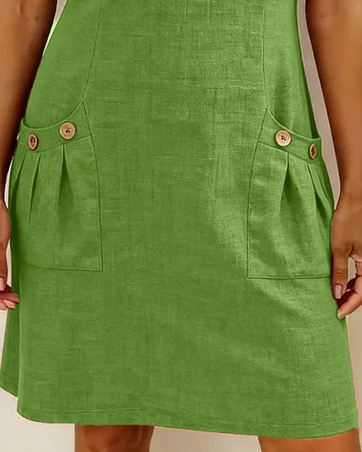 The Zip Neck Pocket Midi Dress