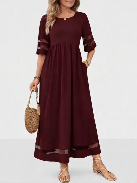 The Loose O Neck Midi Dress