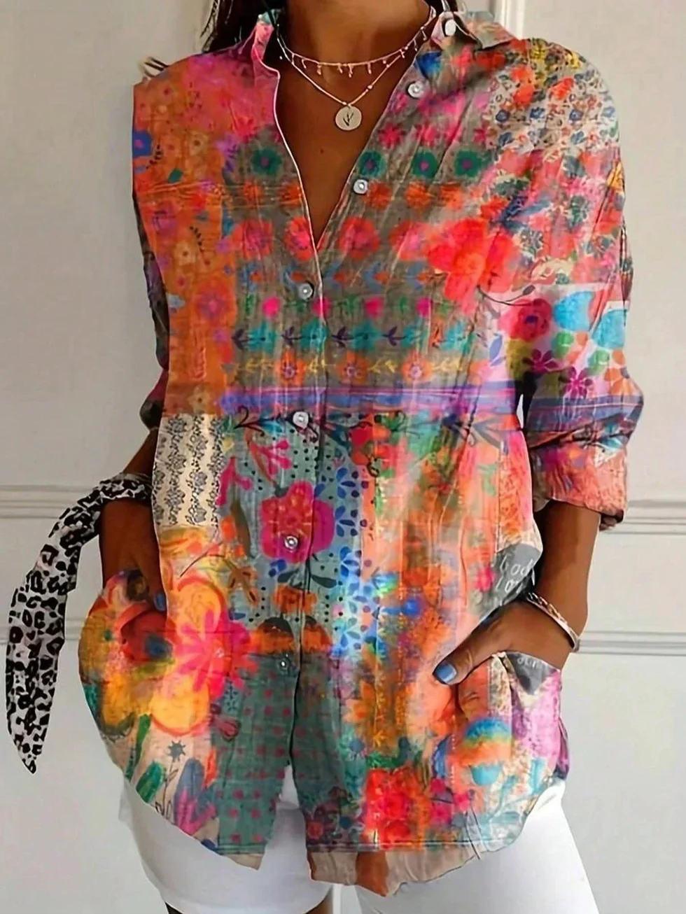 The Floral Print Button Shirt