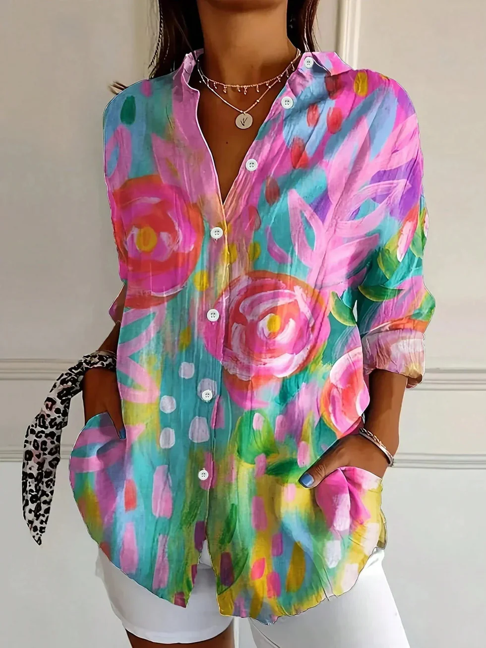 The Floral Print Button Shirt