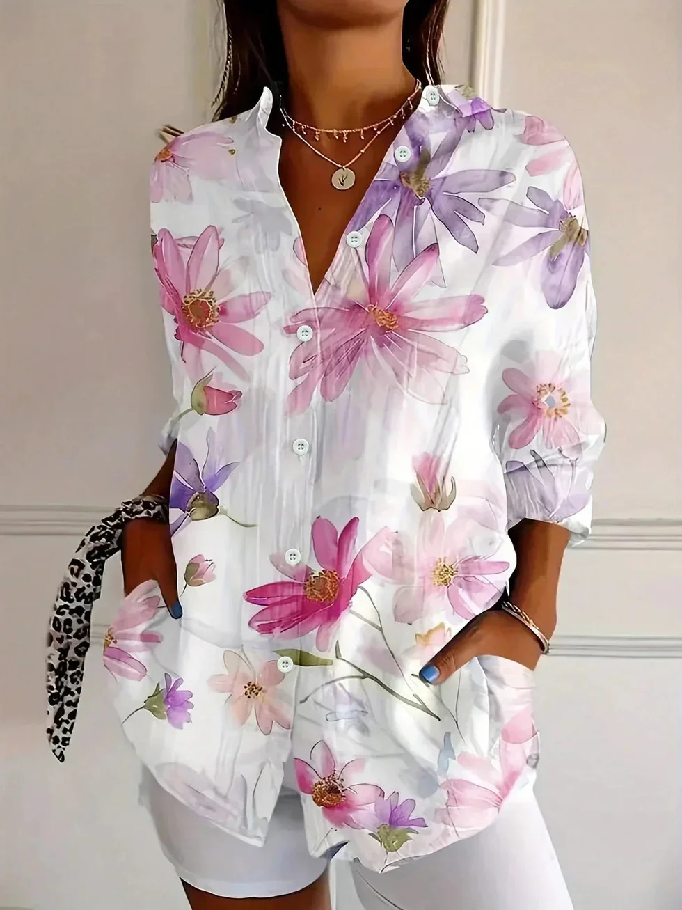 The Floral Print Button Shirt
