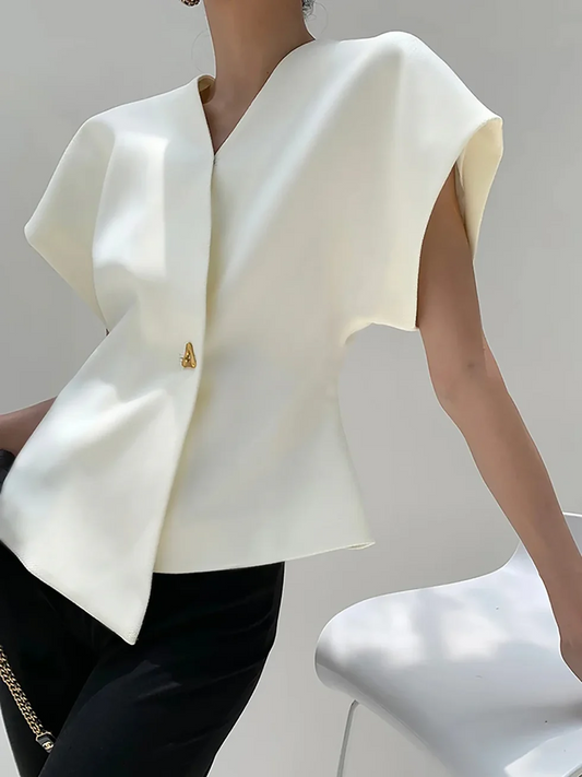 The Asymmetric V Neck Vest Top