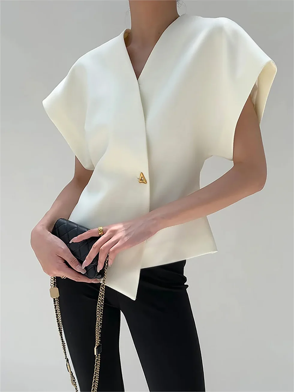 The Asymmetric V Neck Vest Top