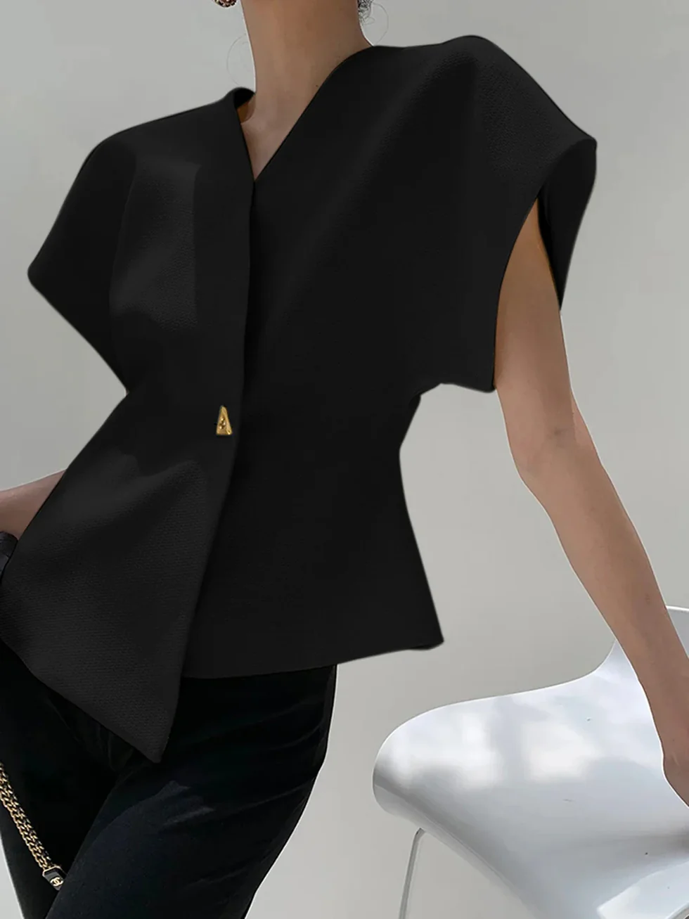 The Asymmetric V Neck Vest Top