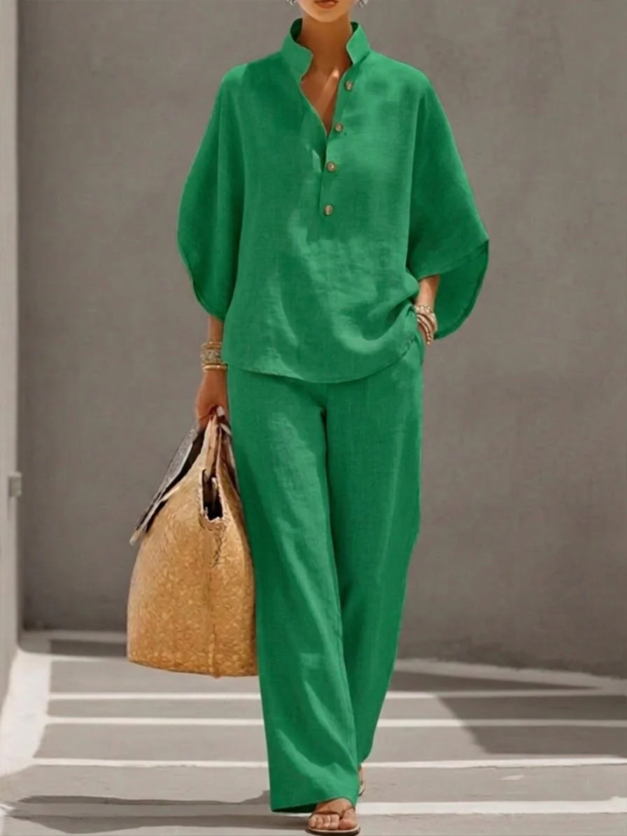 The Collar Button Two Piece Set