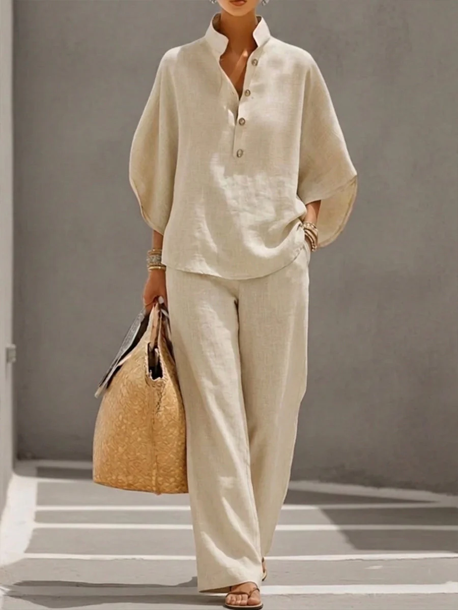 The Collar Button Two Piece Set