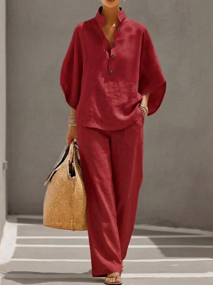 The Collar Button Two Piece Set