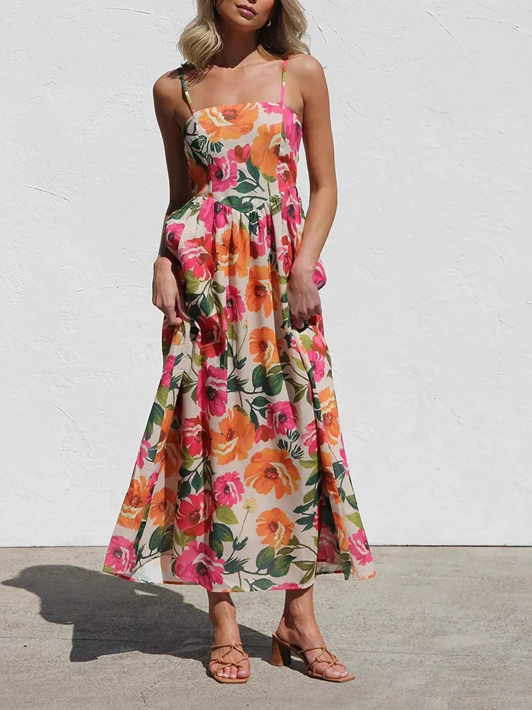The High Neck Ruffle Midi Dress