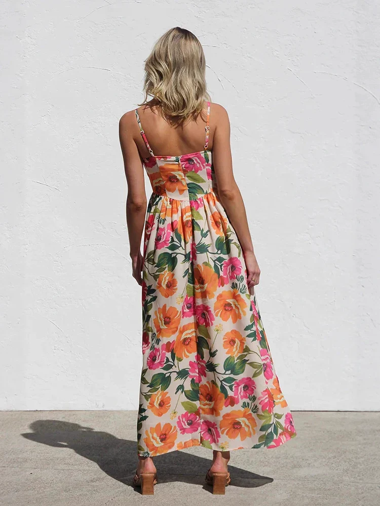 The High Neck Ruffle Midi Dress