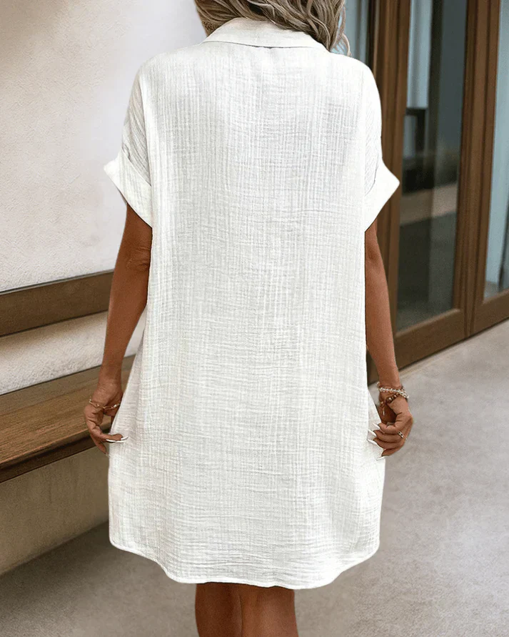 The Button Up Short Shirt Dress