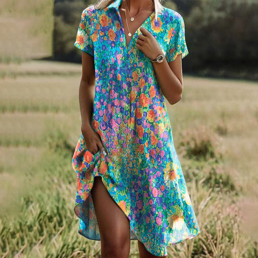 The Printed Collar Dress