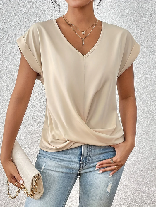 The V Neck Twist Front Top