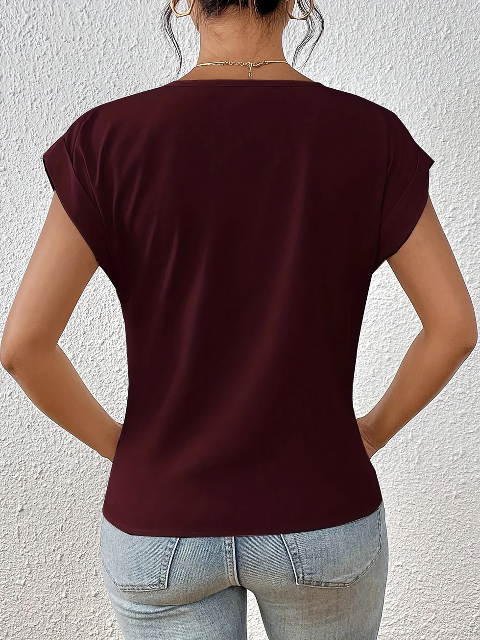 The V Neck Twist Front Top