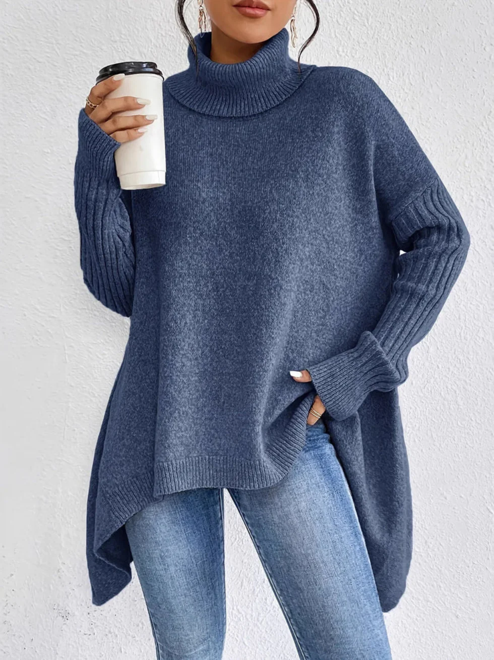 The Loose Turtleneck Knit Sweater