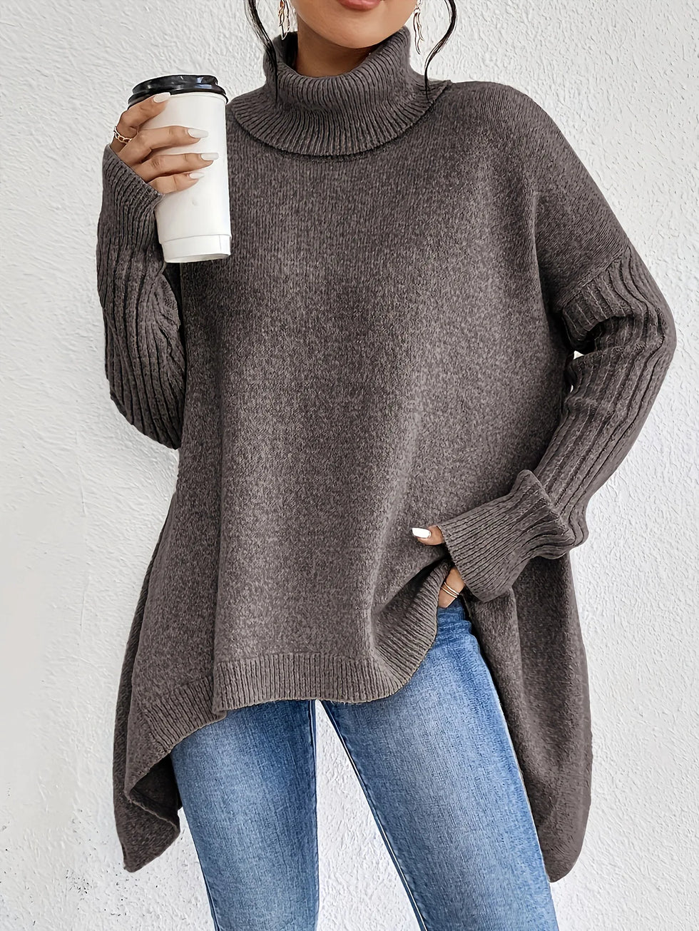 The Loose Turtleneck Knit Sweater