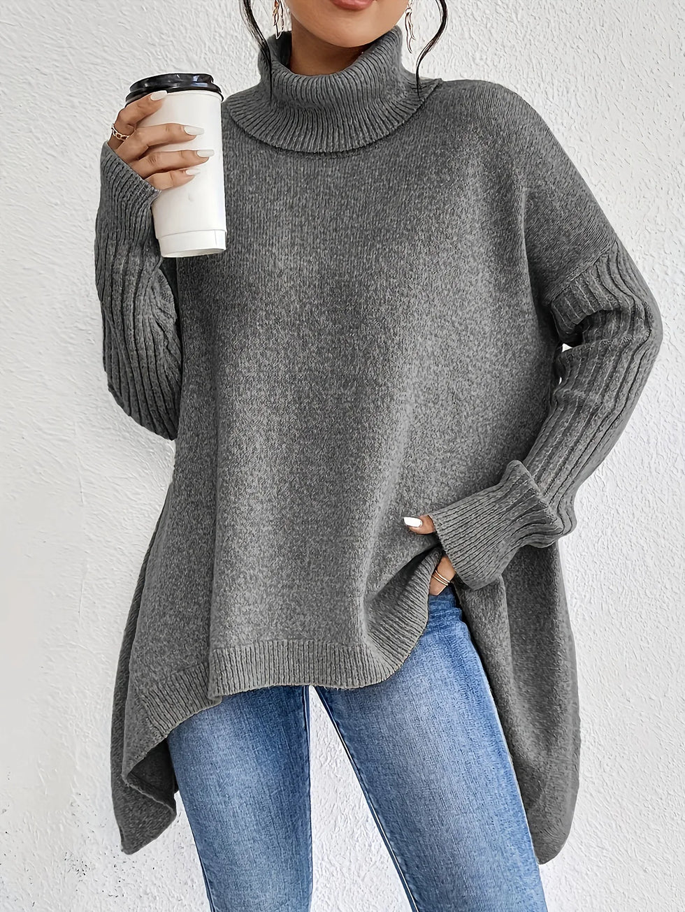 The Loose Turtleneck Knit Sweater