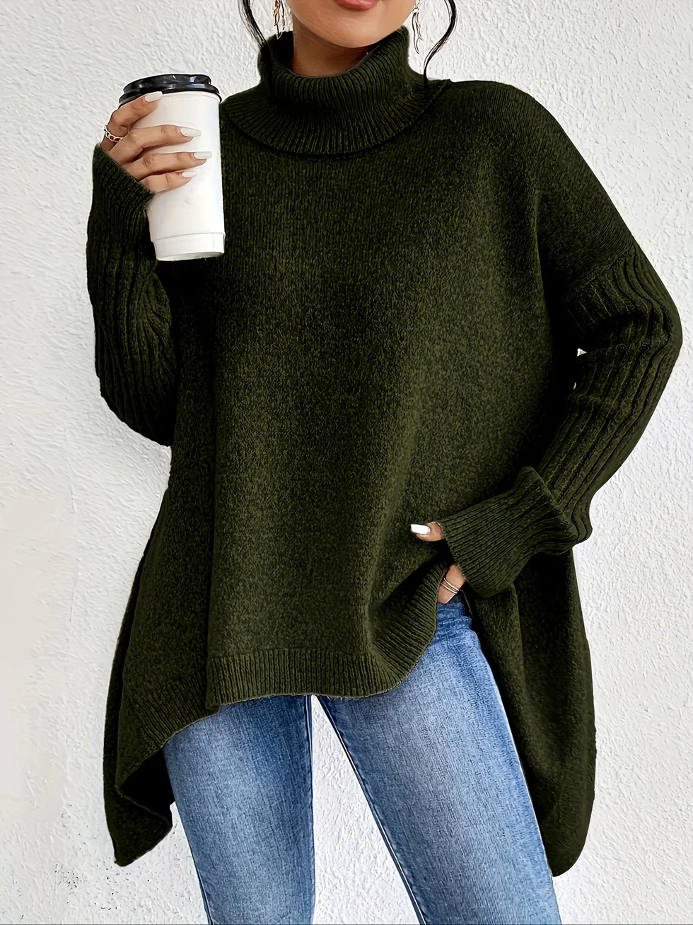 The Loose Turtleneck Knit Sweater