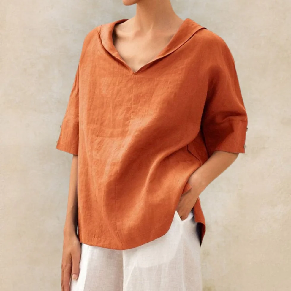 The Loose V Neck Casual Top