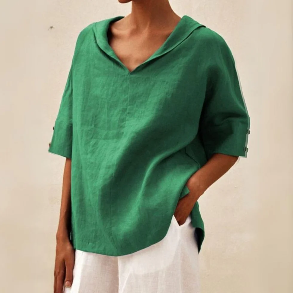 The Loose V Neck Casual Top