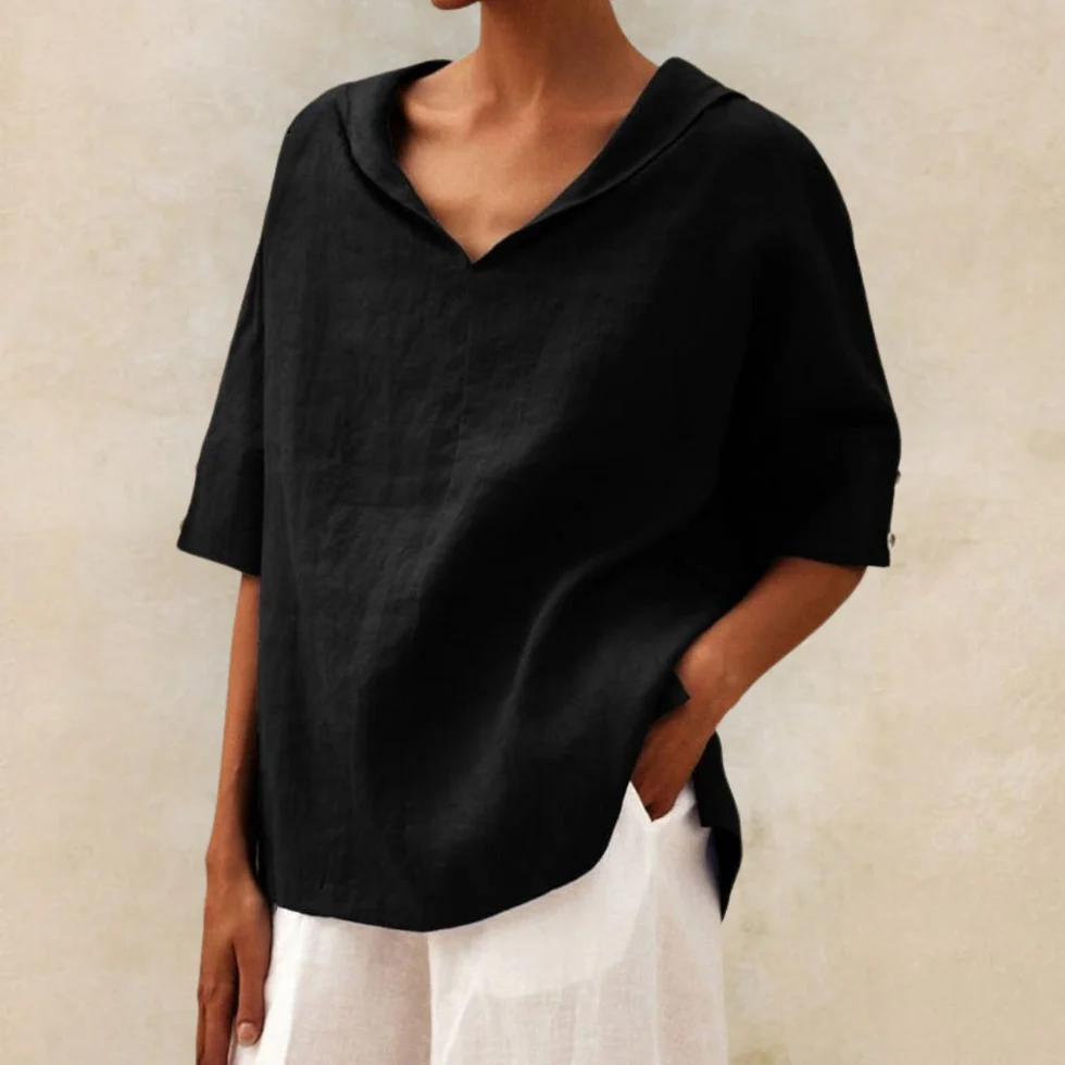 The Loose V Neck Casual Top