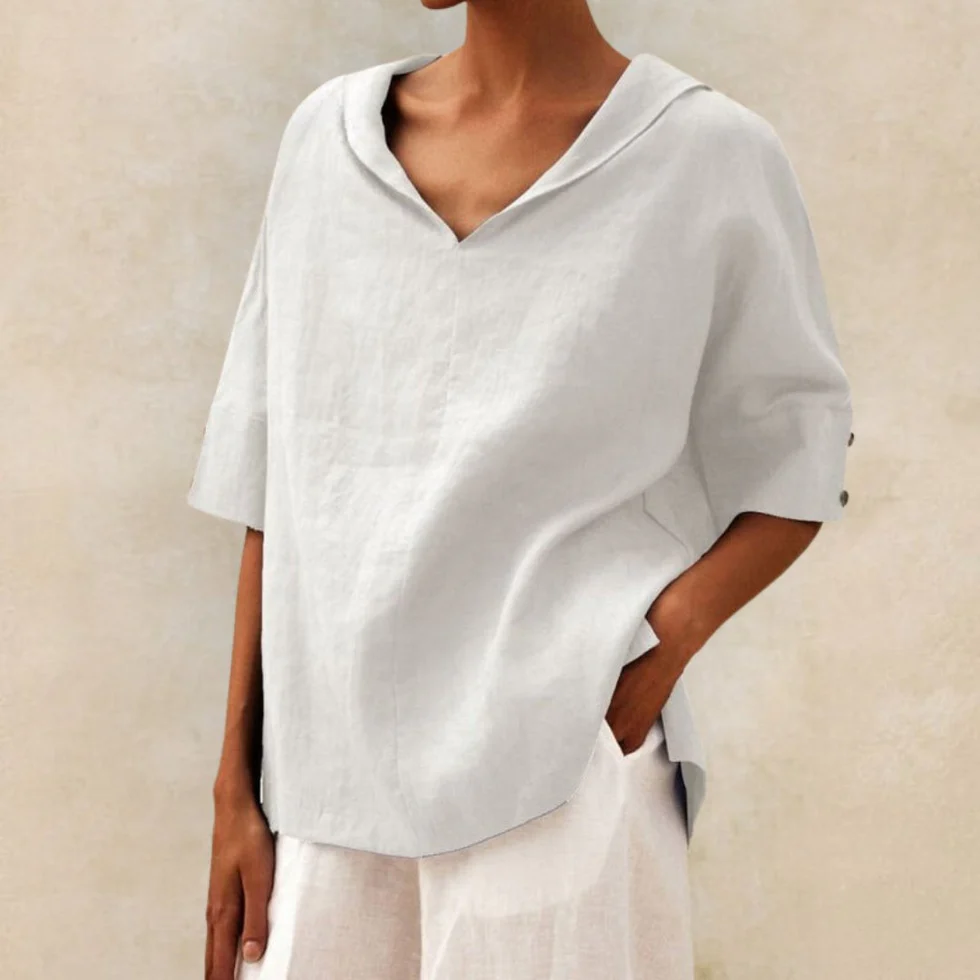 The Loose V Neck Casual Top