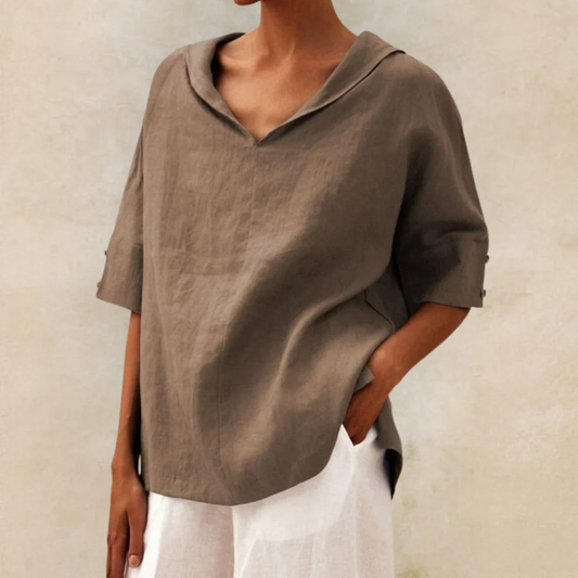 The Loose V Neck Casual Top