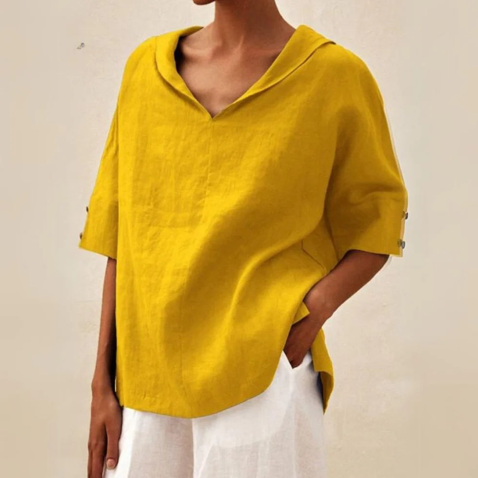 The Loose V Neck Casual Top
