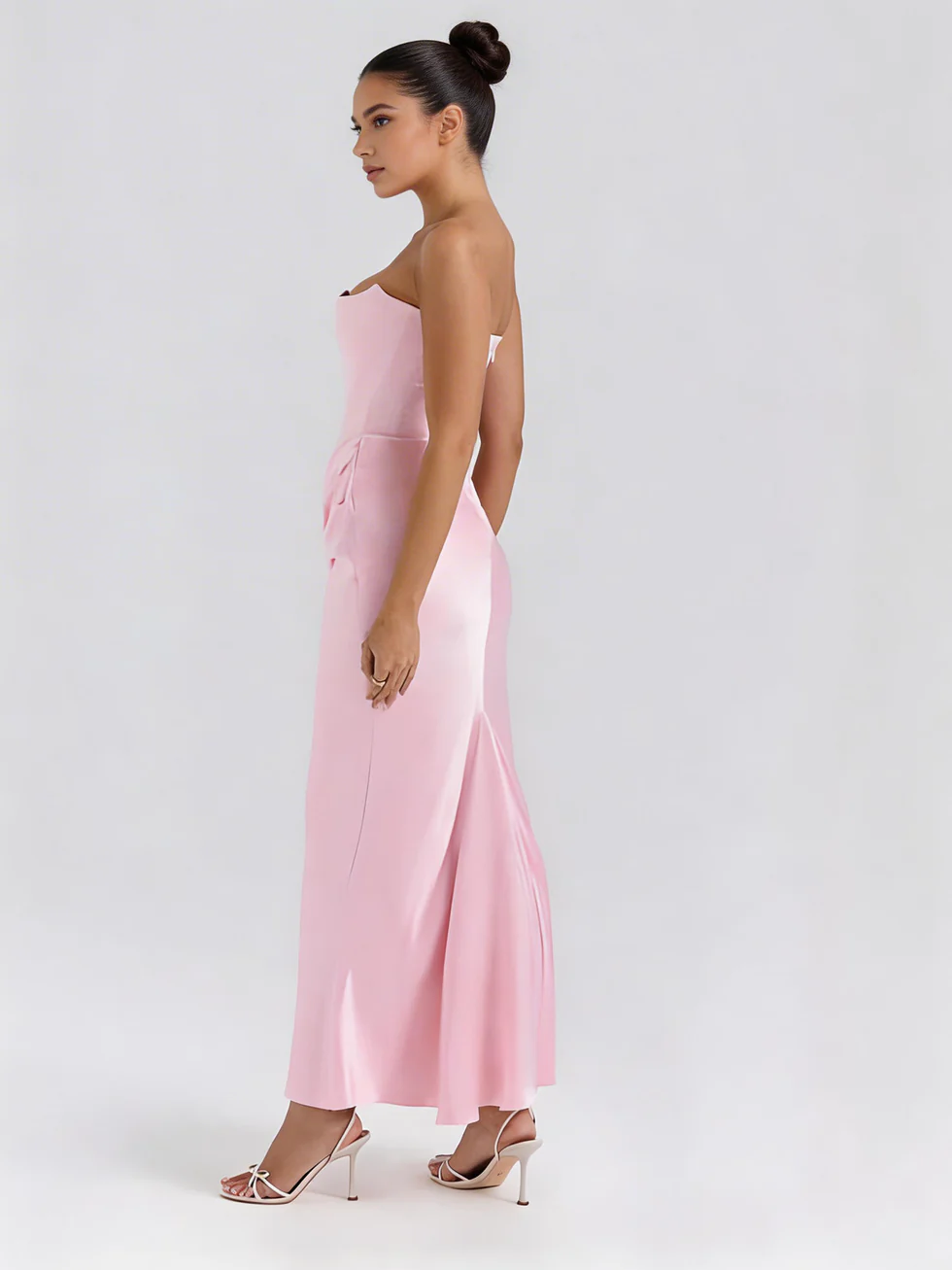 The Strapless Ruched Bodycon Maxi Dress