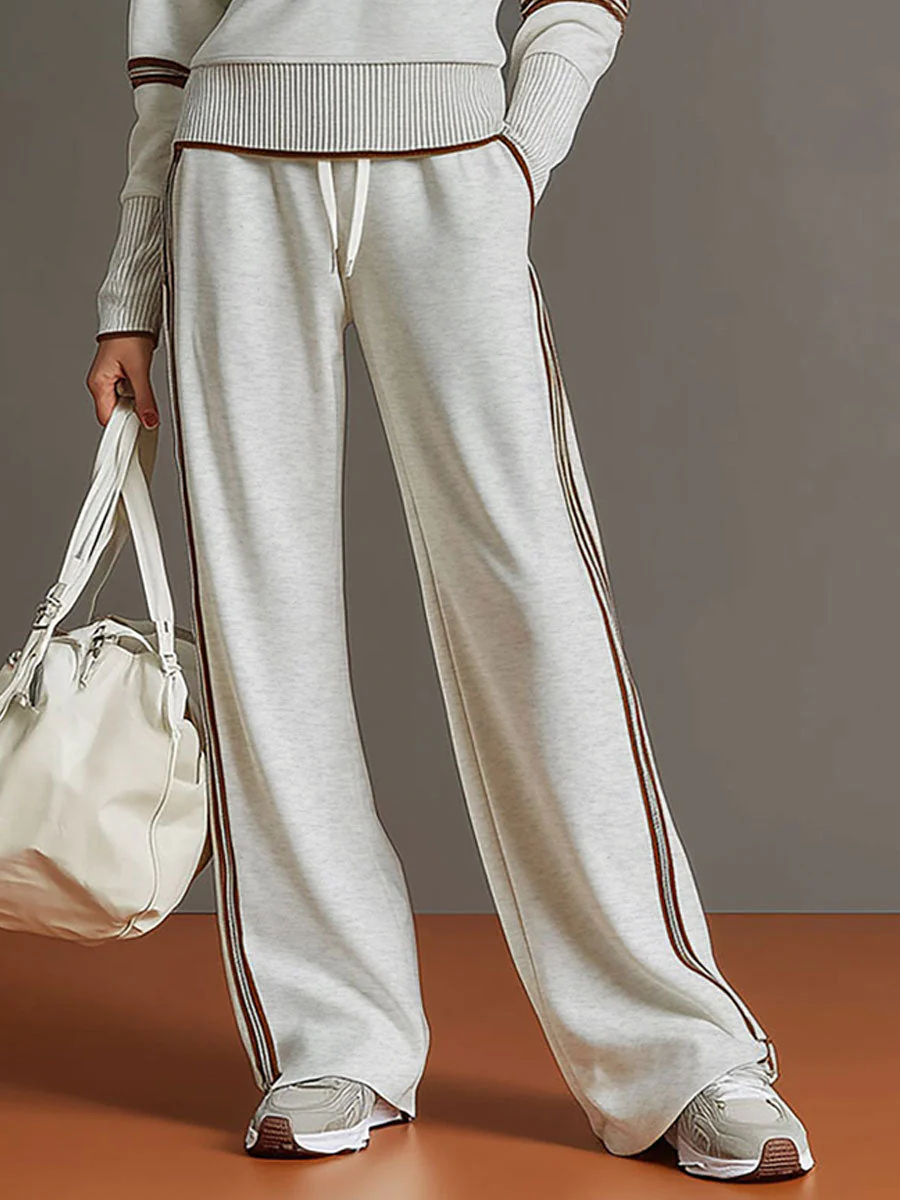 The Stripe Half Zip Tracksuit Set