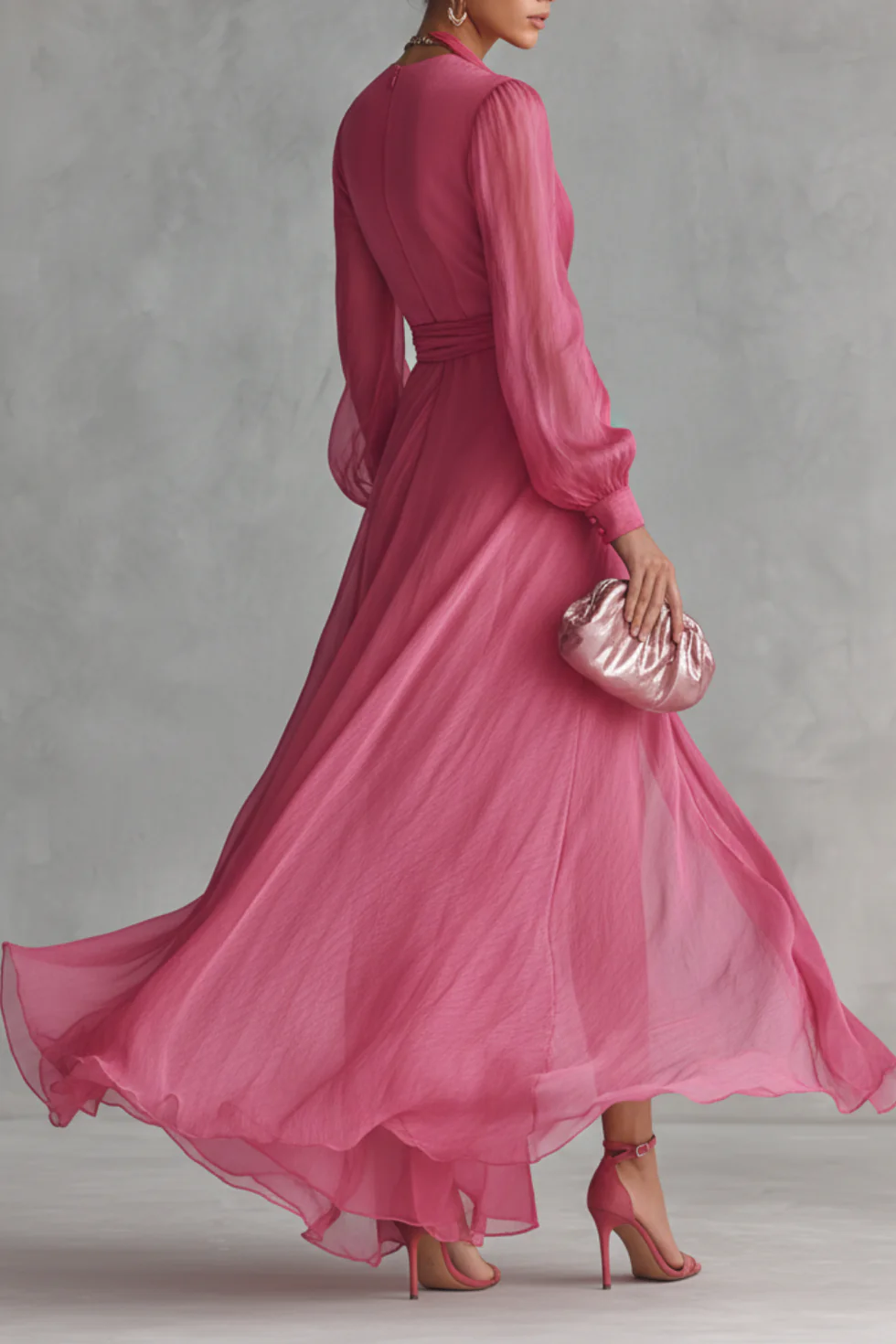 The Tie Waist High Slit Maxi Dress