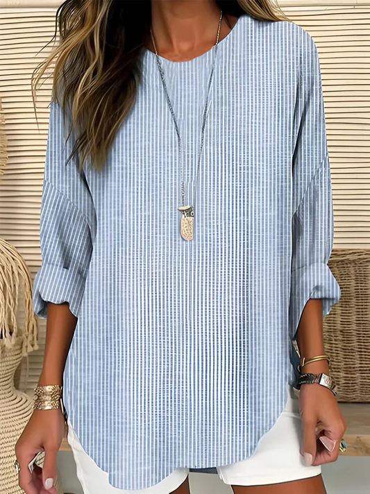 The Striped Loose Long Sleeve Top
